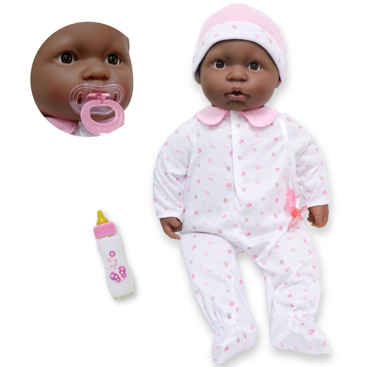 Picture of La Baby Play Doll - 20 in. African American Soft Body Baby Doll in Baby Outfit Pink with Pacifier