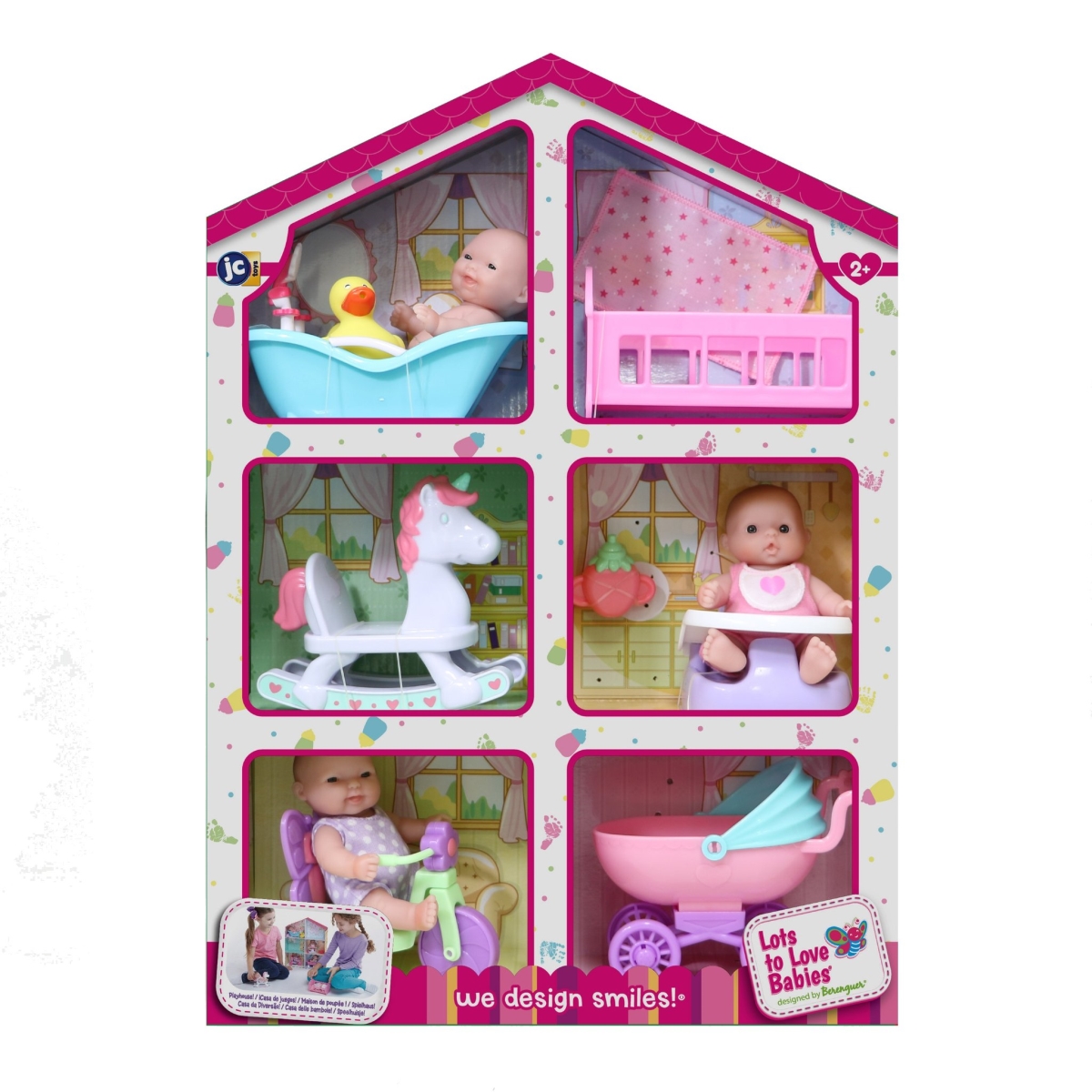 Picture of Lots to Love Babies 5 in. All Vinyl Dolls in Play House with Assorted Accessories