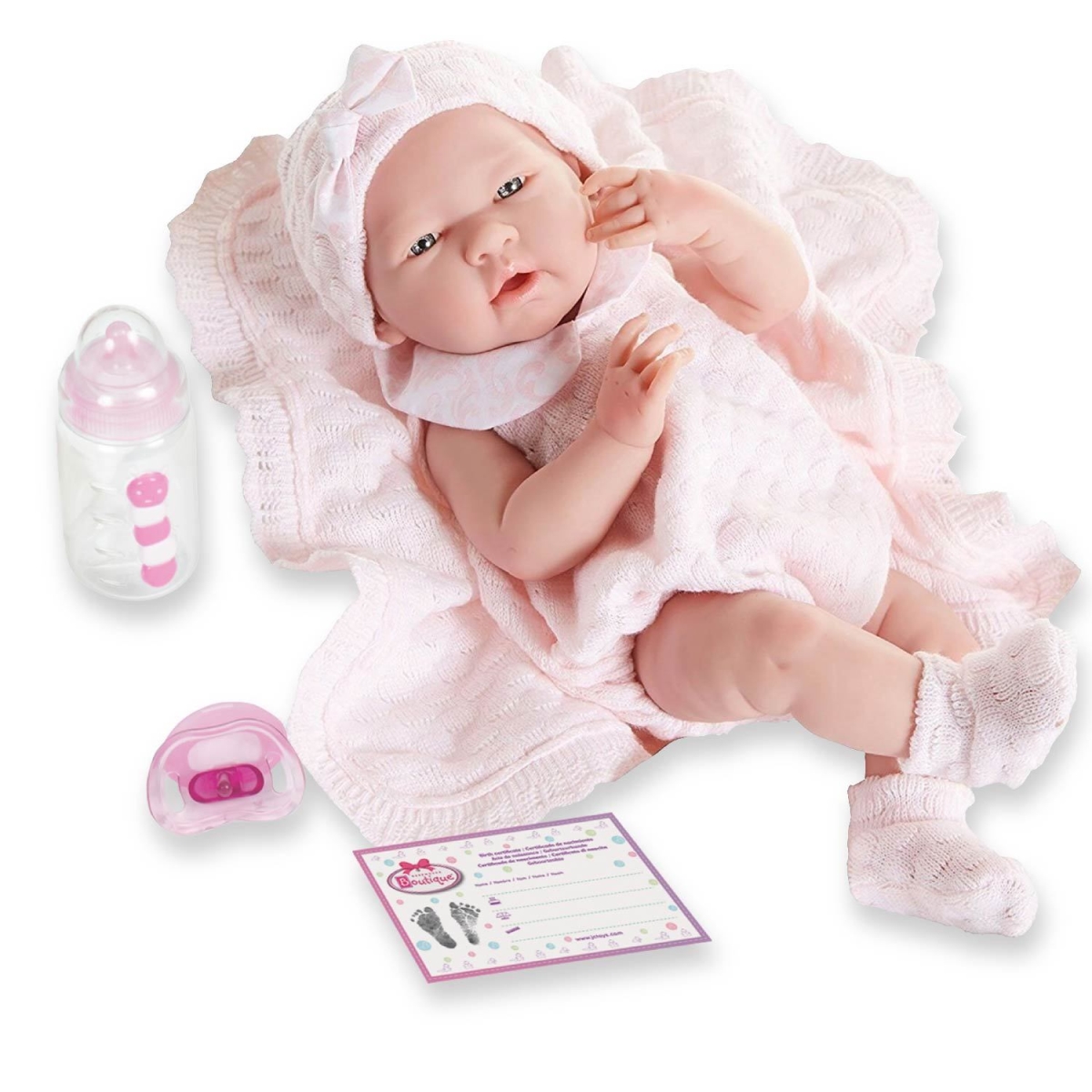Picture of La Newborn 15 in. Anatomically Correct Real Girl Baby Doll Pink Outfit