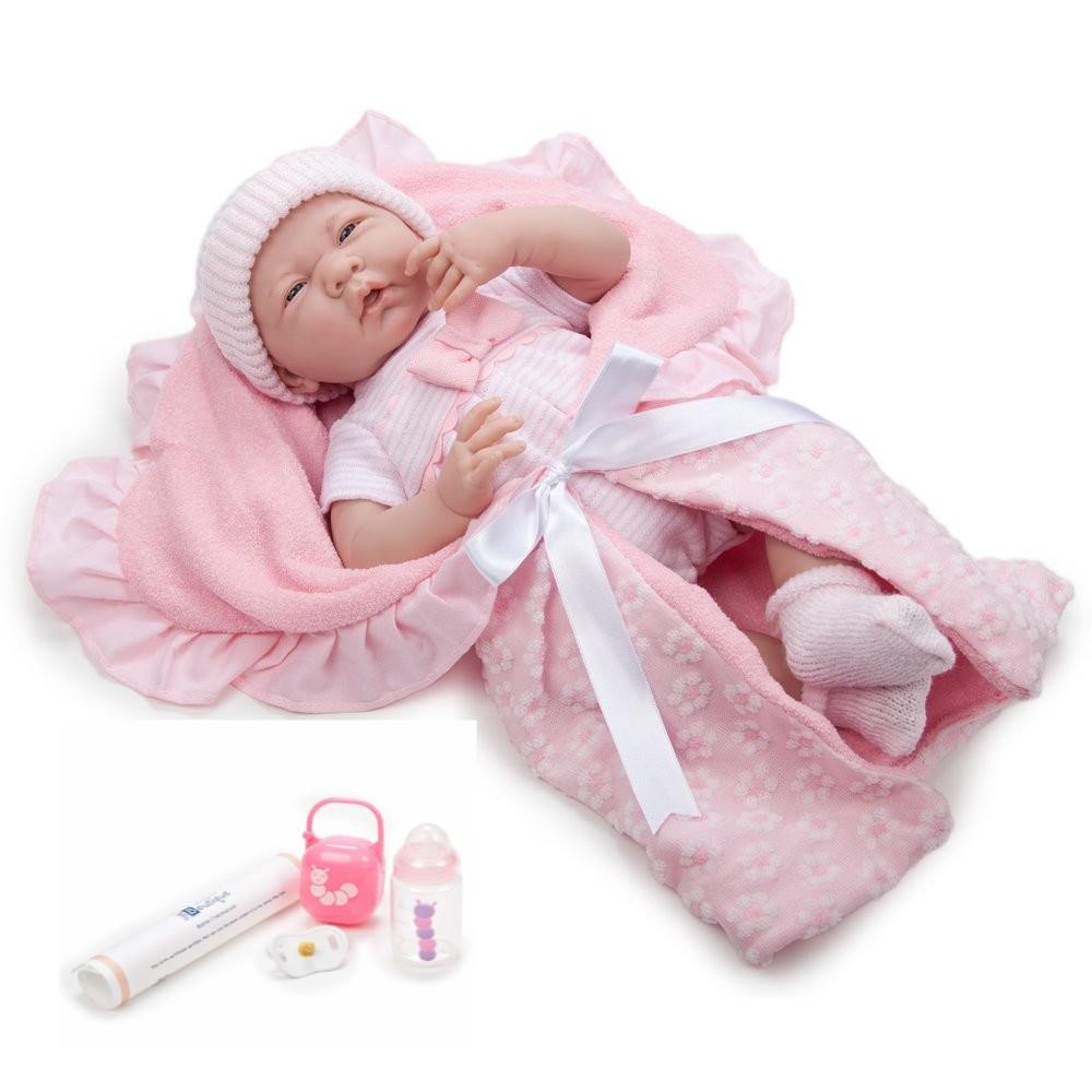 Picture of La Newborn Soft Body Baby Doll 15.5 in. Deluxe Pink Layette Gift Set
