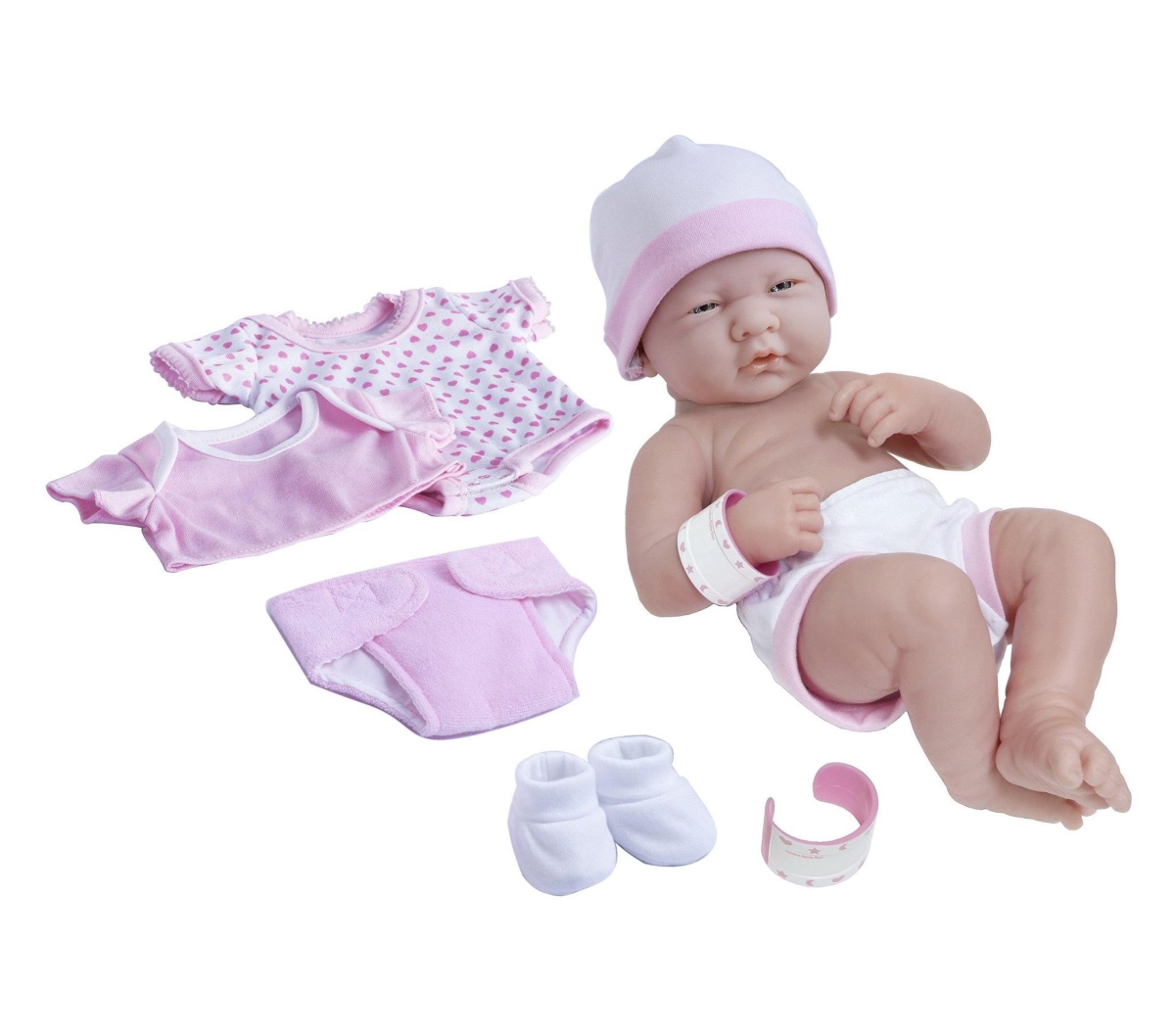 Picture of La Newborn Nursery 8 Piece Layette Pink Baby Doll Gift Set 14 in. Lifelike Newborn Doll-Accessories - Ages 2 Plus