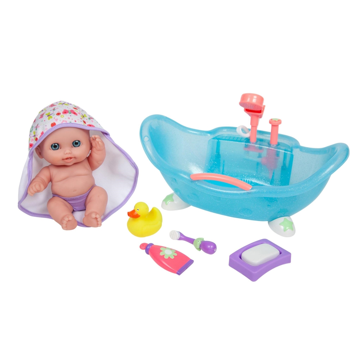 Picture of JC Toys Lil Cutesies 8.5 in. Baby Doll in Bathtub with Fun Accessories - All-Vinyl