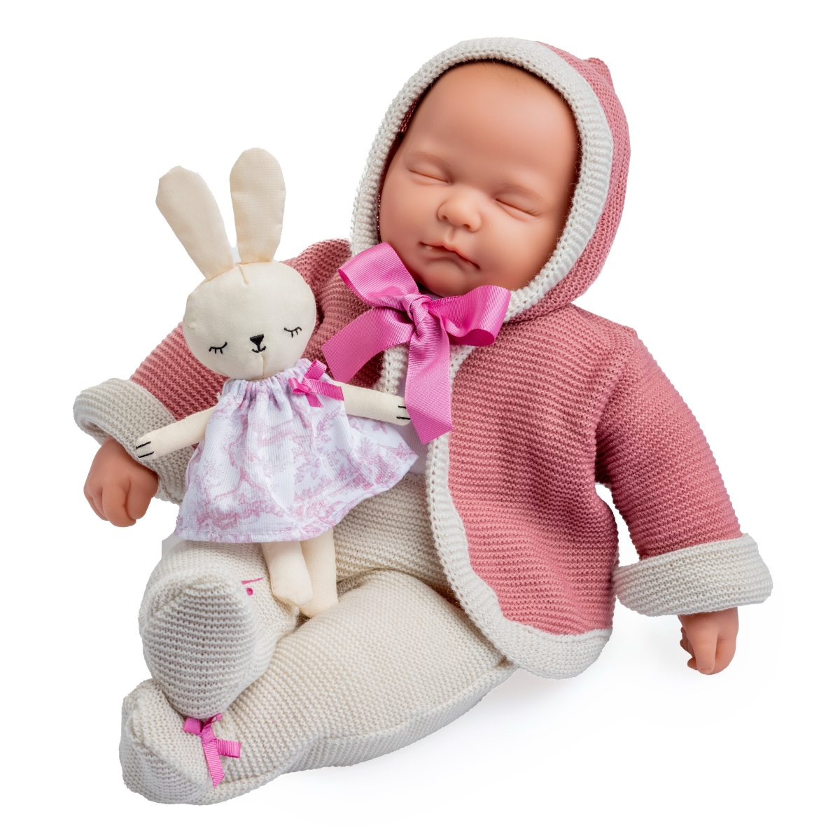 Picture of JC Toys 15200 La Baby Soft Body Weighted Doll Outfit with Accessories&#44; Pink - 17 in.