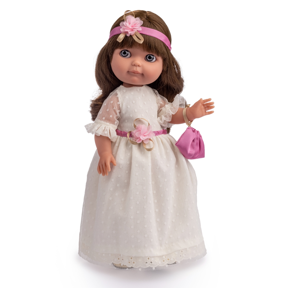 Picture of JC Toys 32001 Chloe All Vinyl Posable Chloe Royal Themed with Brown Rooted Hair - 15 in.