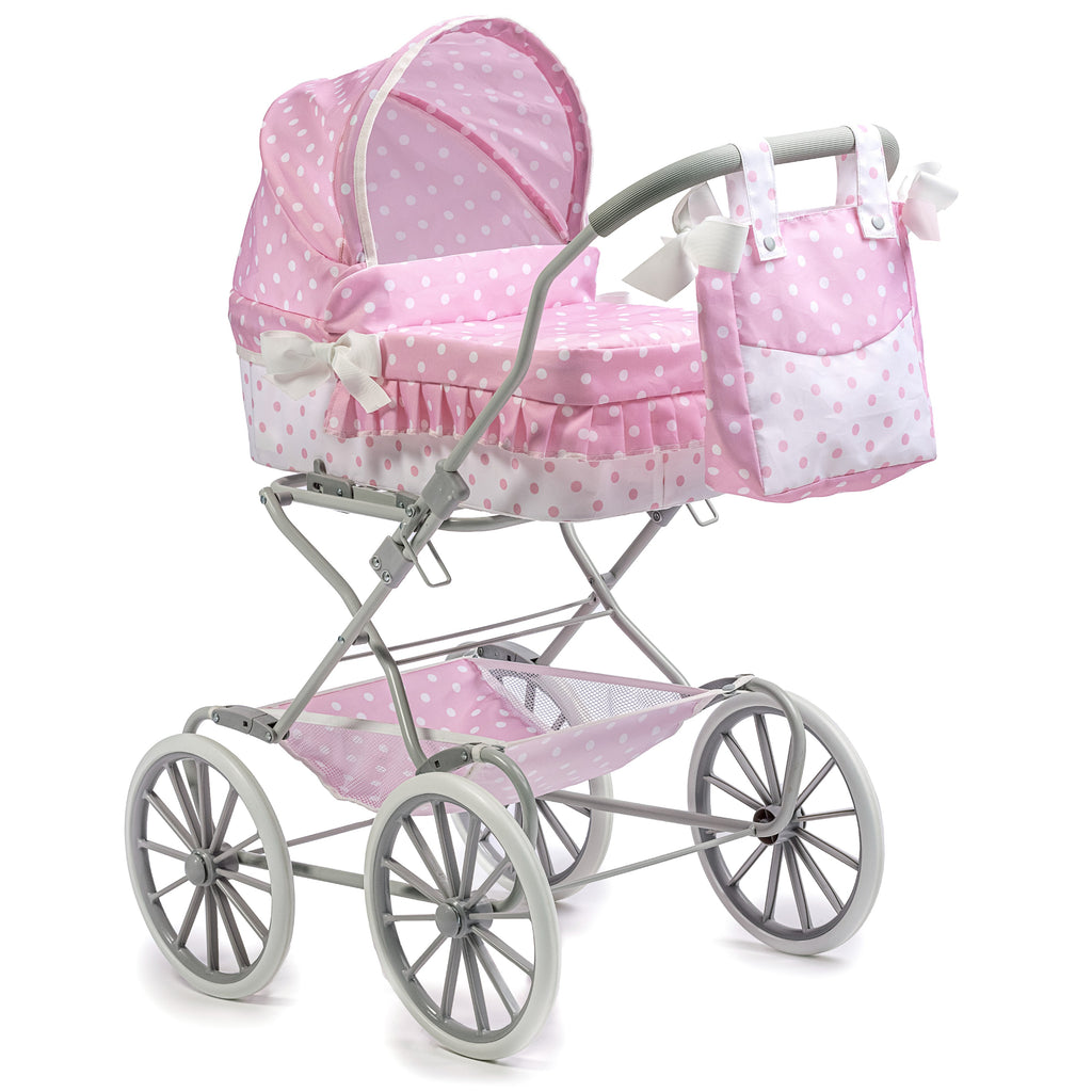 Picture of JC Toys 81488P Up to 18 in. Berenguer Boutique Baby Doll Royal Pram Stroller&#44; Pink
