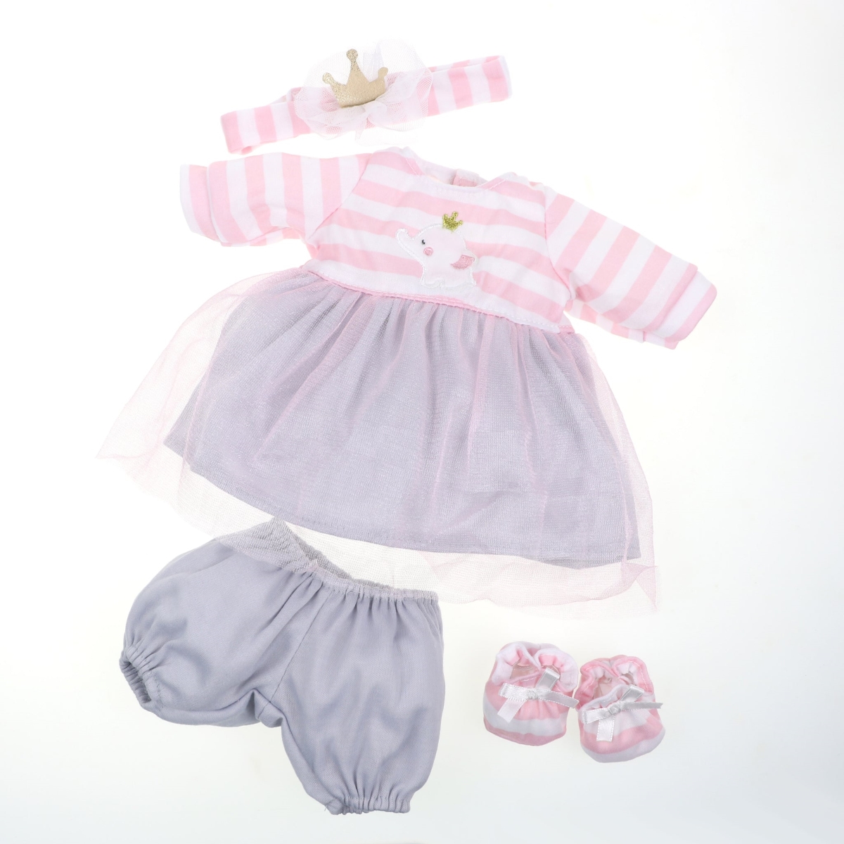 Picture of Berenguer Boutique CLO30040G 14 - 18 in. Baby Doll Outfit&#44; Pink