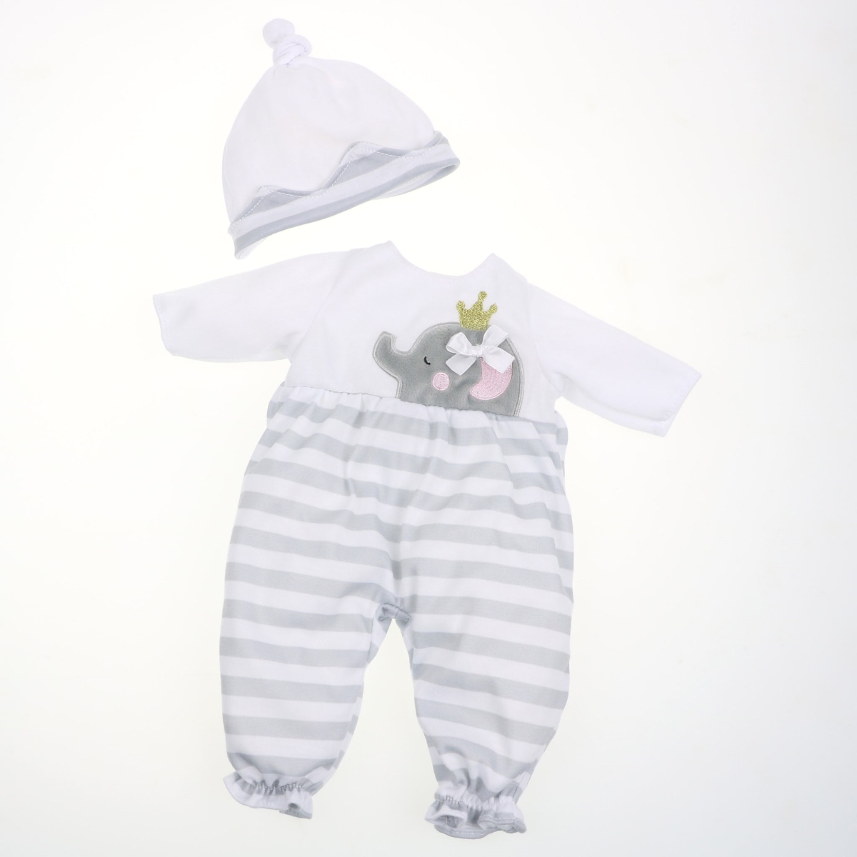 Picture of Berenguer Boutique CLO30040J Baby Doll Outfit, Grey