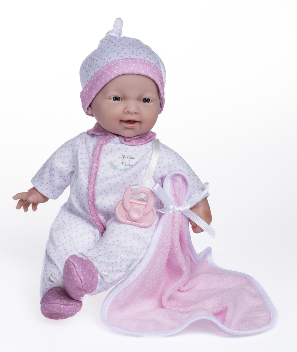 Picture of JC Toys Group 13113 11 in. La Baby Mini Soft Body Baby Doll with Blanket & Pacifier&#44; White