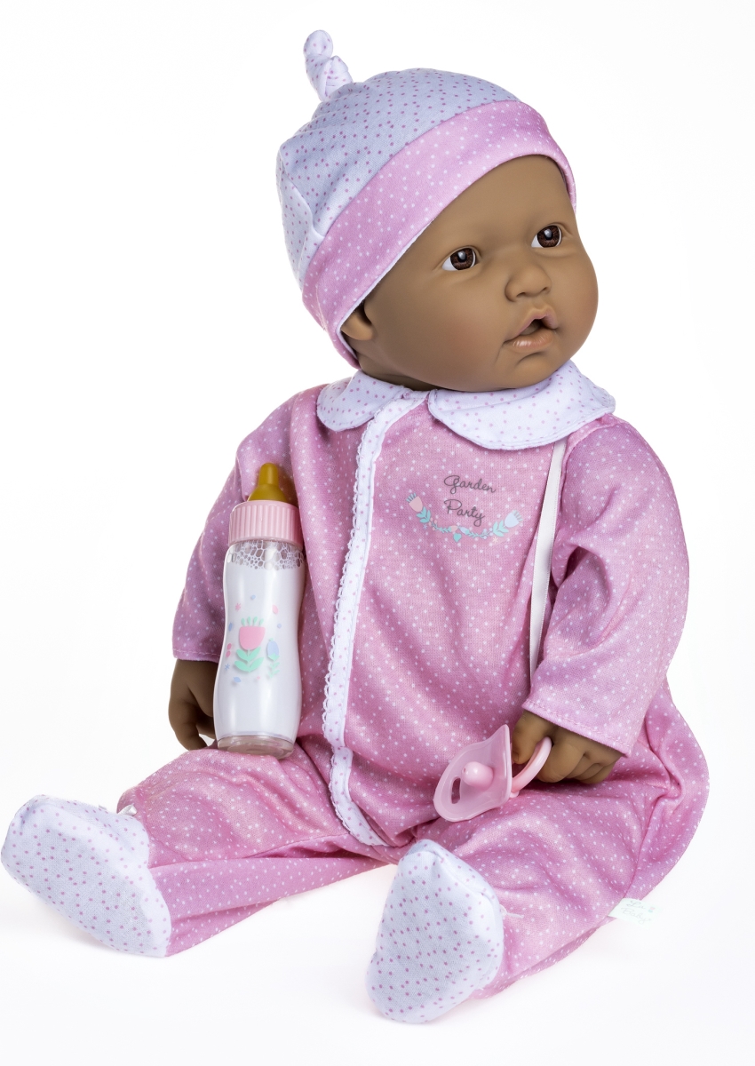 Picture of JC Toys Group 15348 20 in. La Baby Soft Body Baby Doll with Pacifier & Magic Bottle&#44; Pink & White