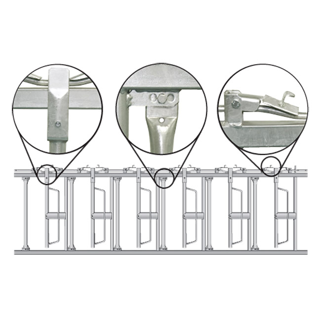 Picture of J&D Manufacturing TPQ12-ADJ 12 ft. Square Tube Adjustable Superlock Cow Panel - 6 Opening