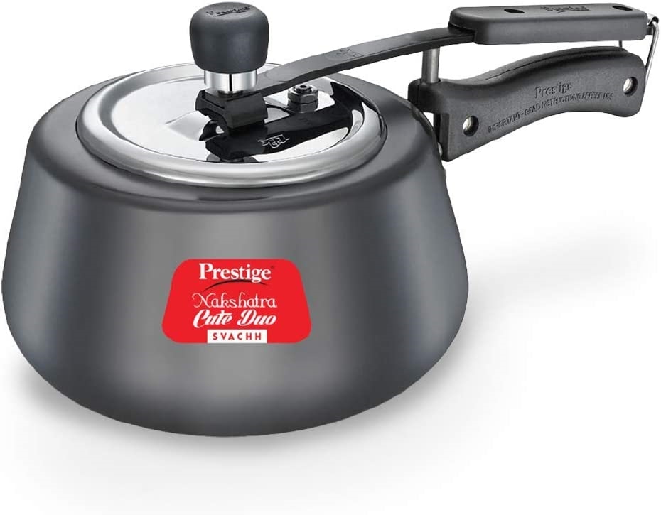 Picture of Prestige  PRNSVHA2 Prestige Nakshatra Cute DUO Svachh Hard Anodised Pressure Cooker, 2.0L
