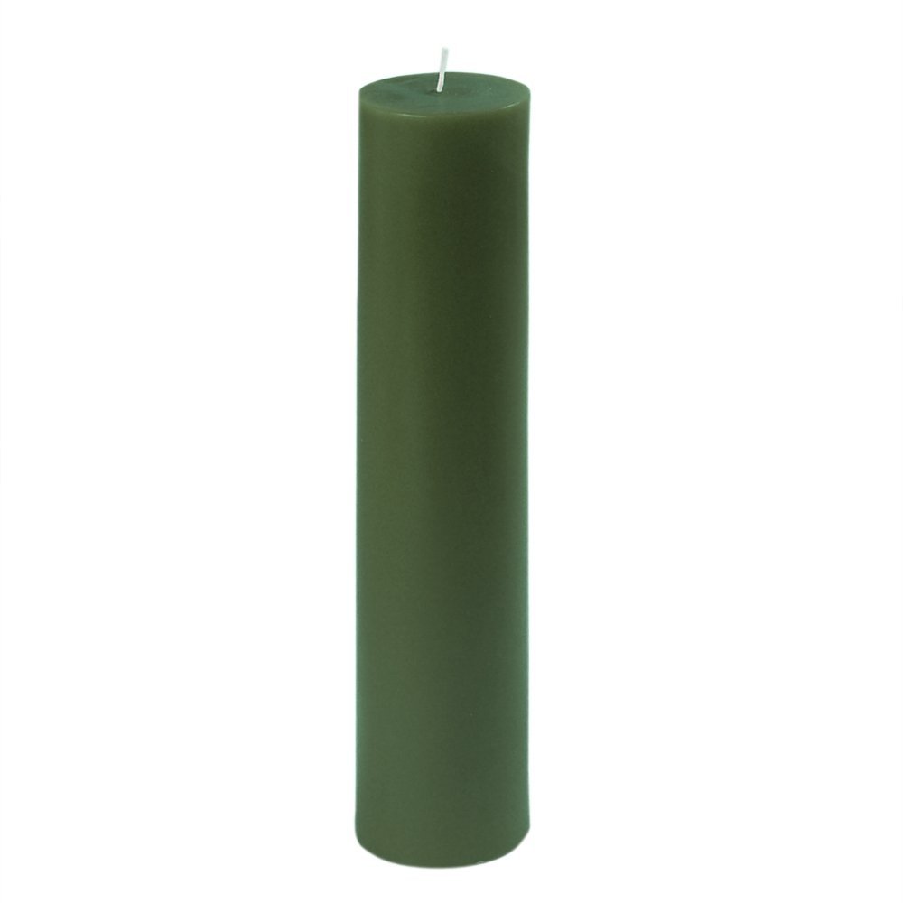 2 x 9 in. Hunter Green Pillar Candle,