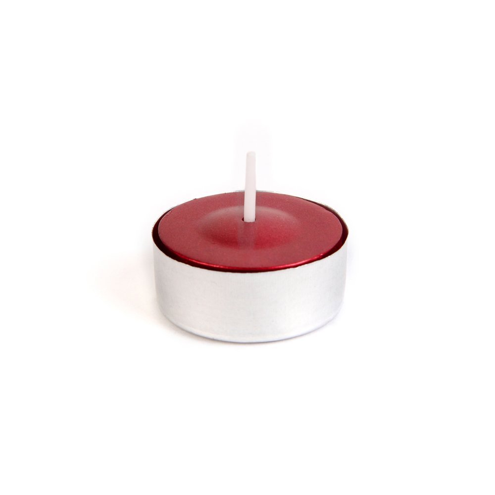 CTZ-042 50 Piece Metallic Red Tealight Candles