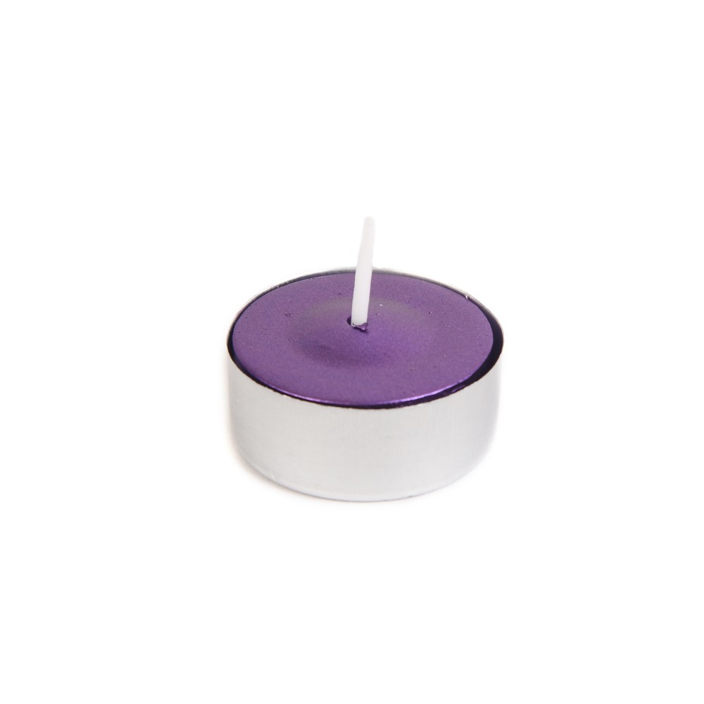 50 Piece Metallic Purple Tealight Candles