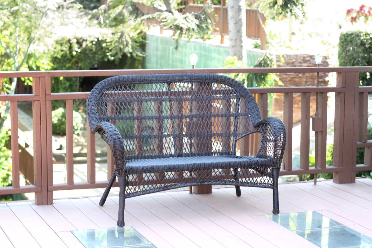 Santa Maria Espresso Wicker Patio Love Seat