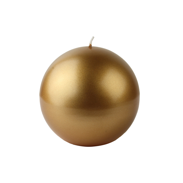 CBZ-414-6 4 in. Ball Candles, Metallic Gold - 12 Piece