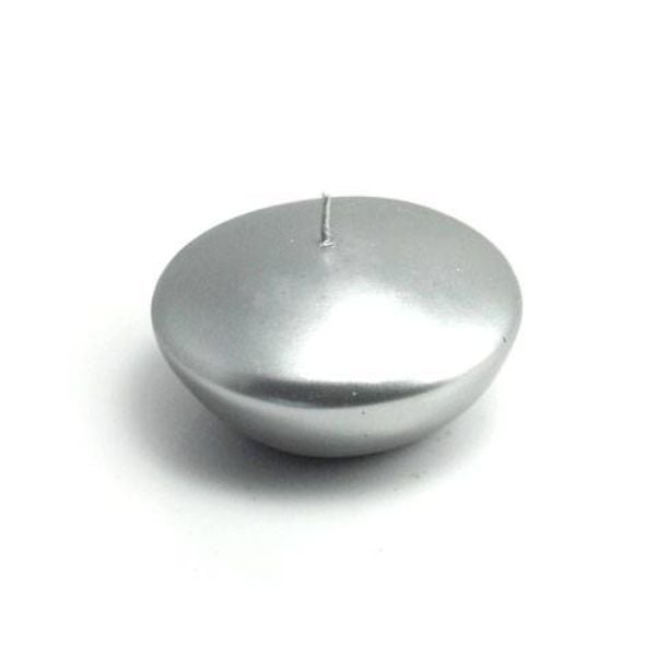CFZ-066-12-0 3 in.Floating Candle, Metallic Silver s - 144 Piece