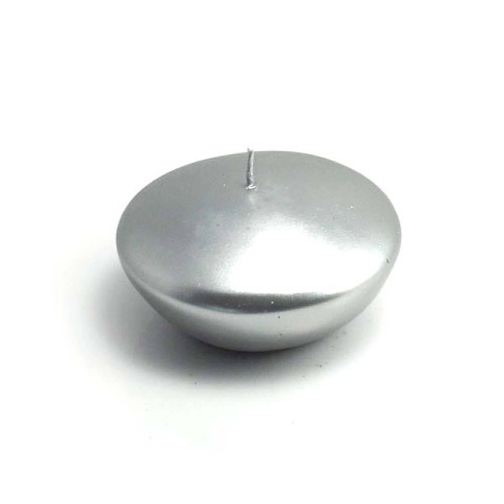 CFZ-066-6-0 3 in.Floating Candle, Metallic Silver s - 72 Piece