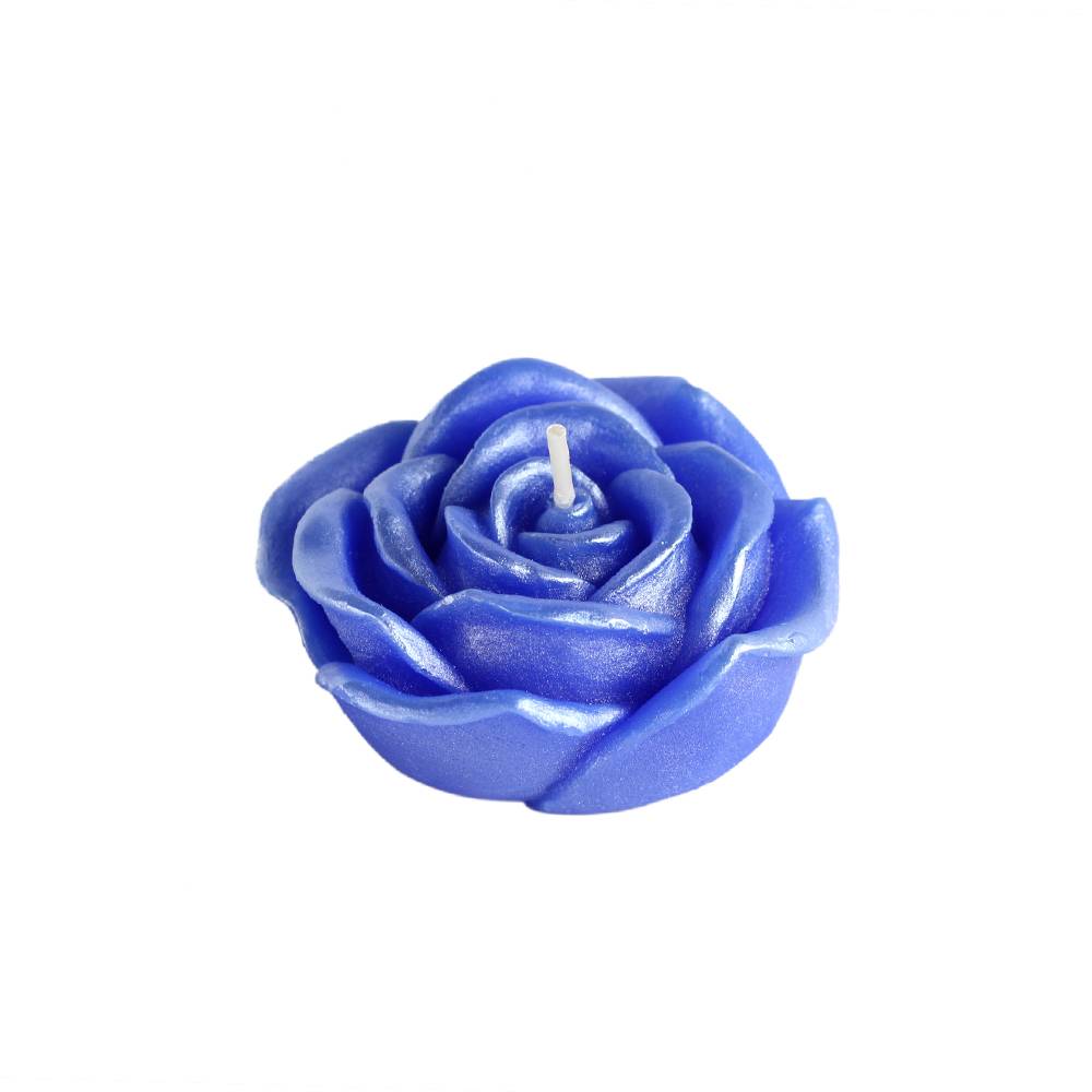 CFZ-075-12-0 3 in. Rose Floating Candles, Blue - 144 Piece
