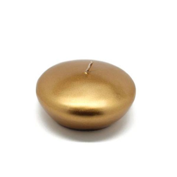 Jeco CFZ-100-0 3 in. Floating Candles; Metallic Bronze Gold - 12 Piece per Box
