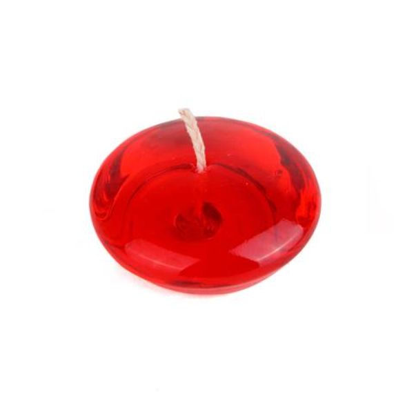 CFZ-106-0 3 in. Clear Gel Floating Candles, Red - 6Piece per Box