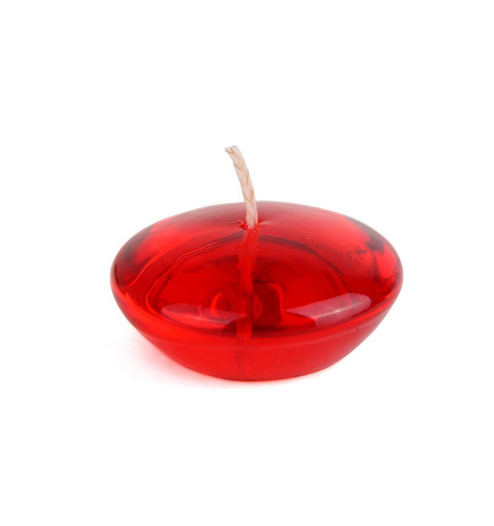 CFZ-106-12-0 3 in. Clear Gel Floating Candles, Red - 72 Piece