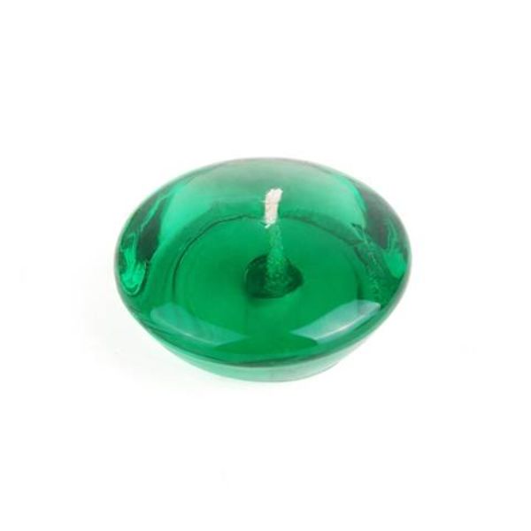 CFZ-108-0 3 in. Clear Gel Floating Candles, Hunter Green - 6Piece per Box