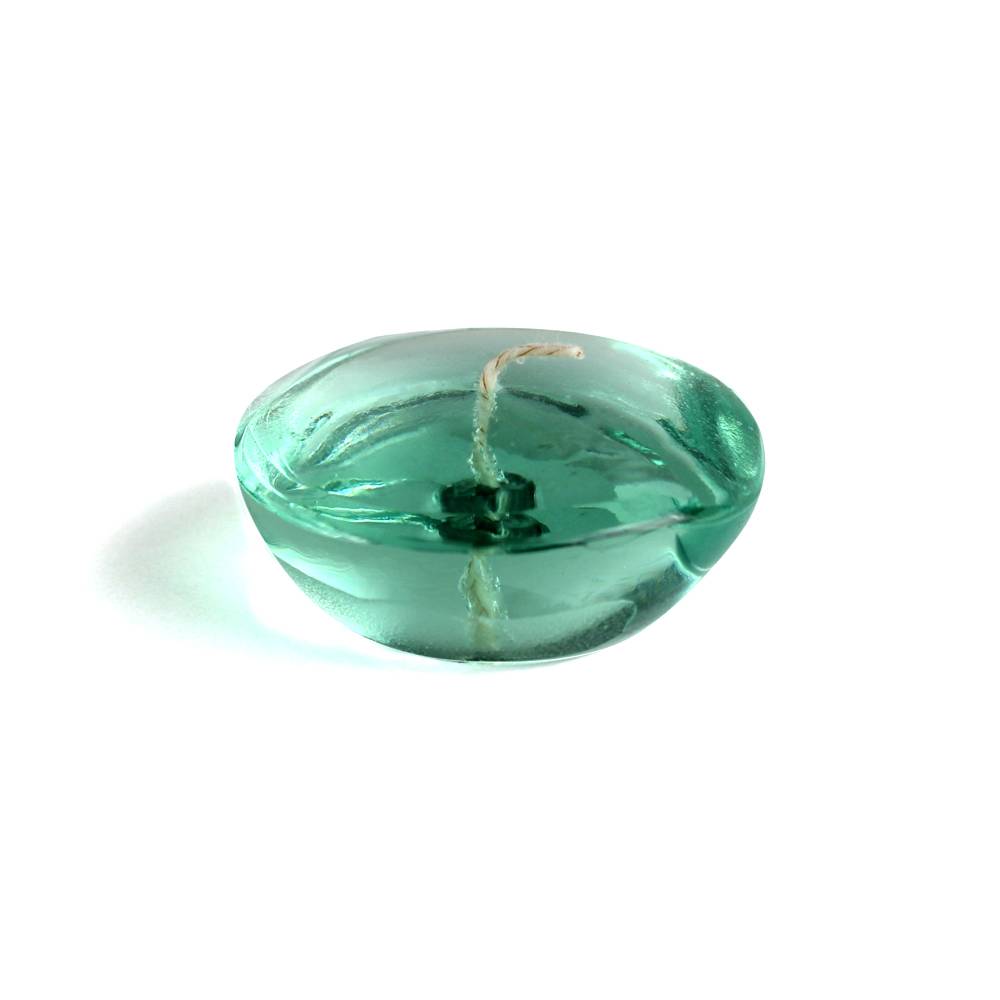 CFZ-110-0 3 in. Clear Gel Floating Candles, Aqua - 6Piece per Box
