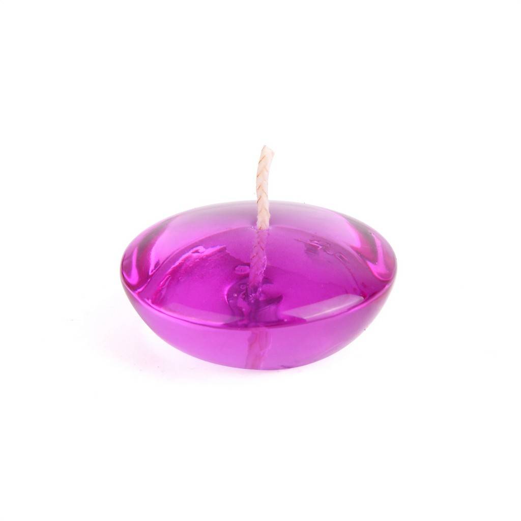CFZ-113-0 3 in. Clear Gel Floating Candles, Purple - 6Piece per Box