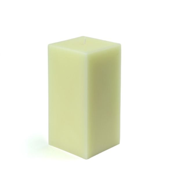 CPZ-152-12-0 3 x 9 in. Square Pillar Candle, Ivory - 12 Piece