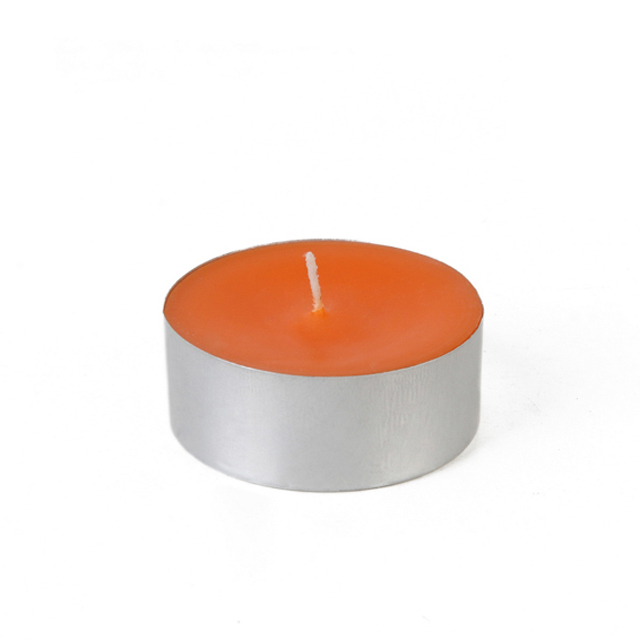 Mega Oversized Tealights, Orange - 12 Piece per Box
