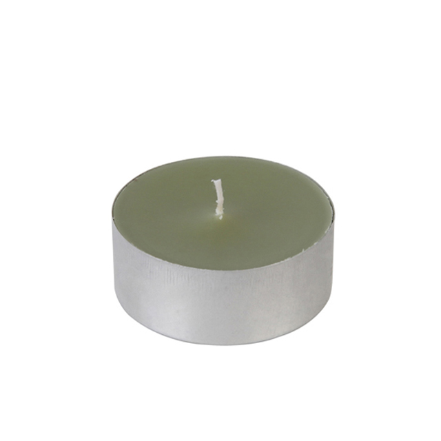 Mega Oversized Sage Tealights, Green - 12 Piece per Box