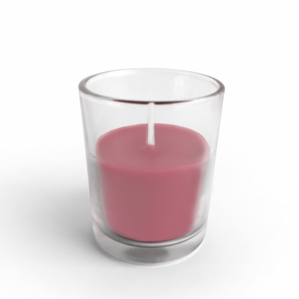Round Glass Votive Candles, Red - 12 Piece per Box