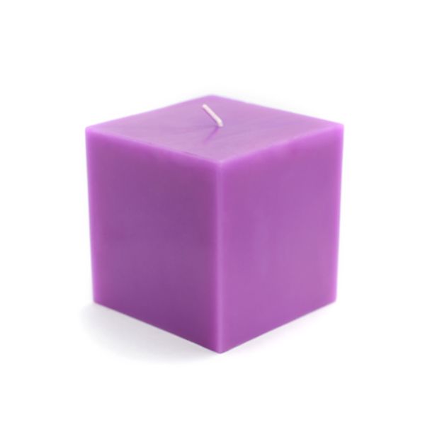 3 x 3 in. Square Pillar Candles, Purple