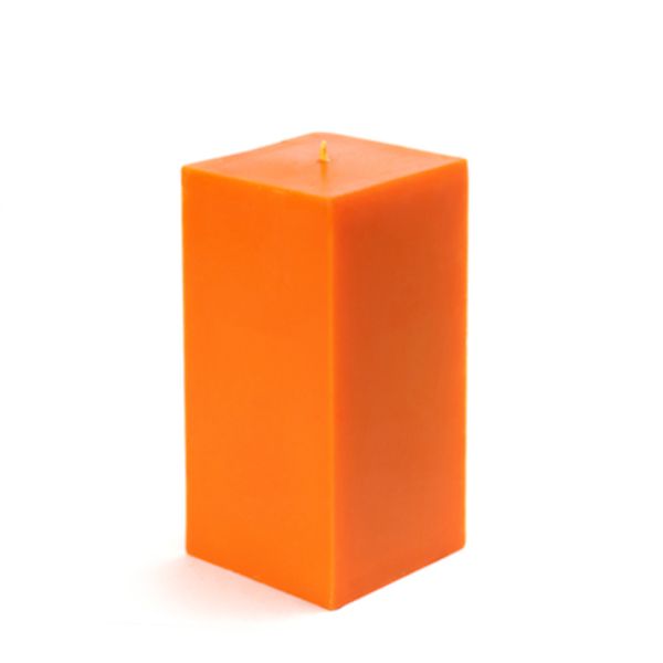 3 x 6 in. Square Pillar Candle, Orange