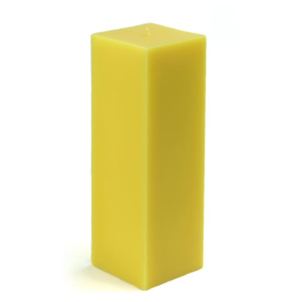 3 x 9 in. Square Pillar Candles, Yellow