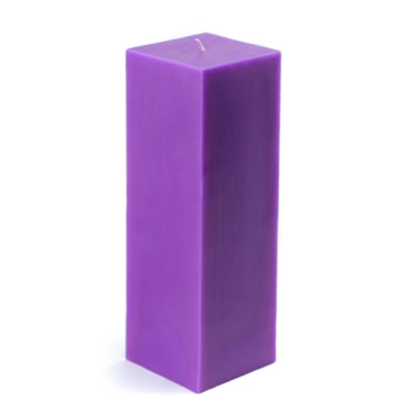 3 x 9 in. Square Pillar Candle, Purple