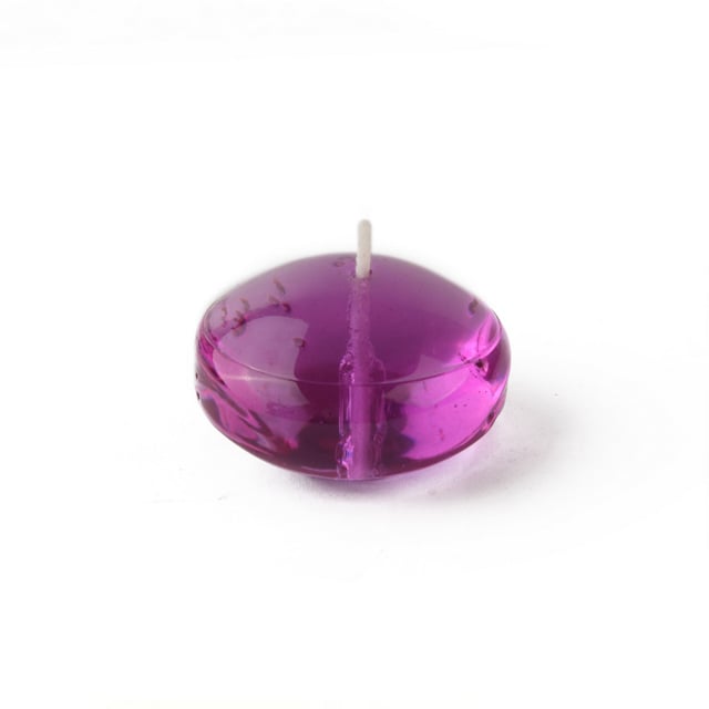1.75 in. Clear Gel Floating Candles, Purple - 12 Piece per Box