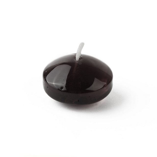 1.75 in. Clear Gel Floating Candles, Black - 12 Piece per Box