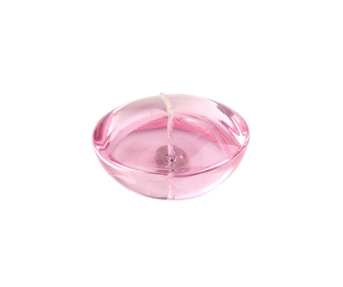 3 in. Clear Light Rose Gel Floating Candles - 6 Piece per Box