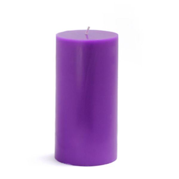 3 x 6 in. Pillar Candle, Purple
