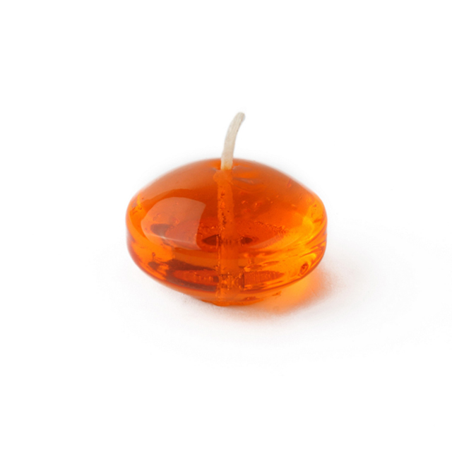 CFG-103-12 1.75 in. Clear Gel Floating Candles, Orange - 144 Piece