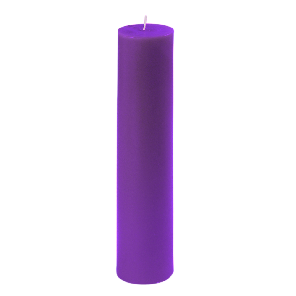 CPZ-2910-12 2 x 9 in. Pillar Candle, Purple - 12 Piece