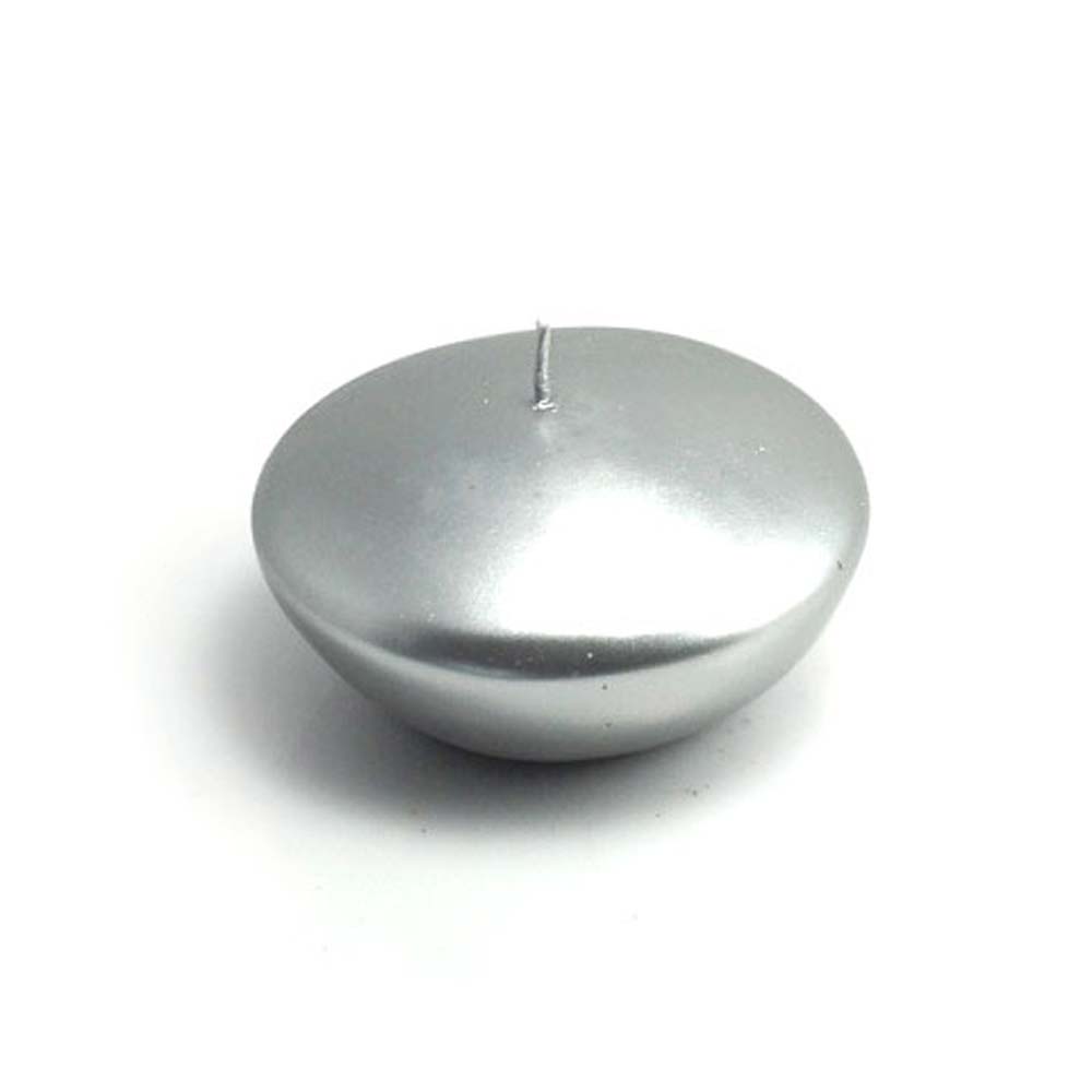CFZ-066-6 3 in. Floating Candles, Metallic Silver - 72 Piece