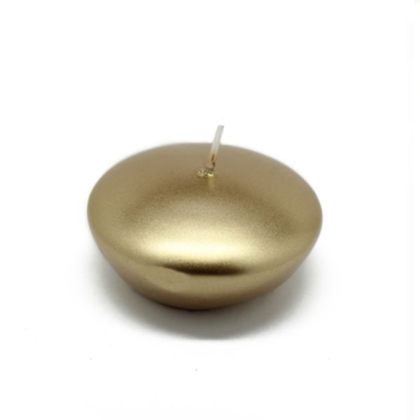 CFZ-065-6 3 in. Floating Candles, Metallic Gold - 72 Piece