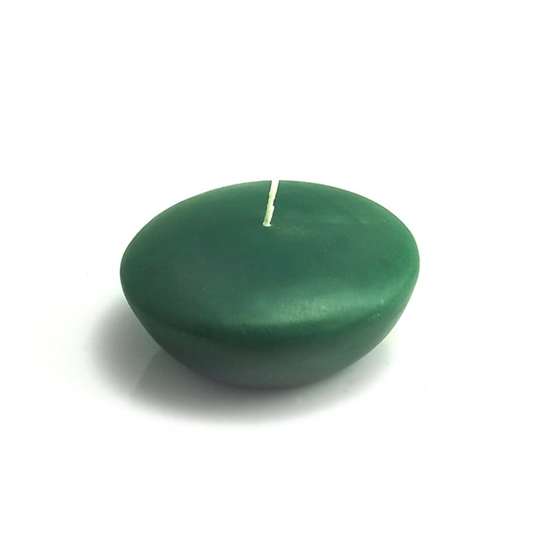 CFZ-060-6 3 in. Floating Candles, Hunter Green - 72 Piece