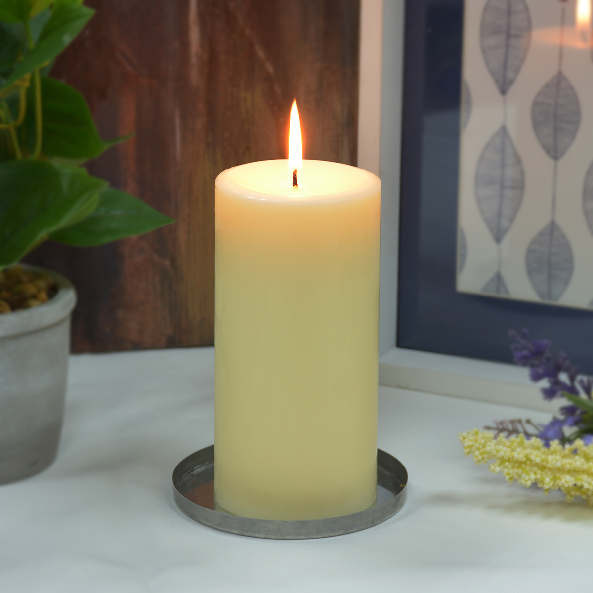 3 x 6 in. Pillar Candle, Ivory