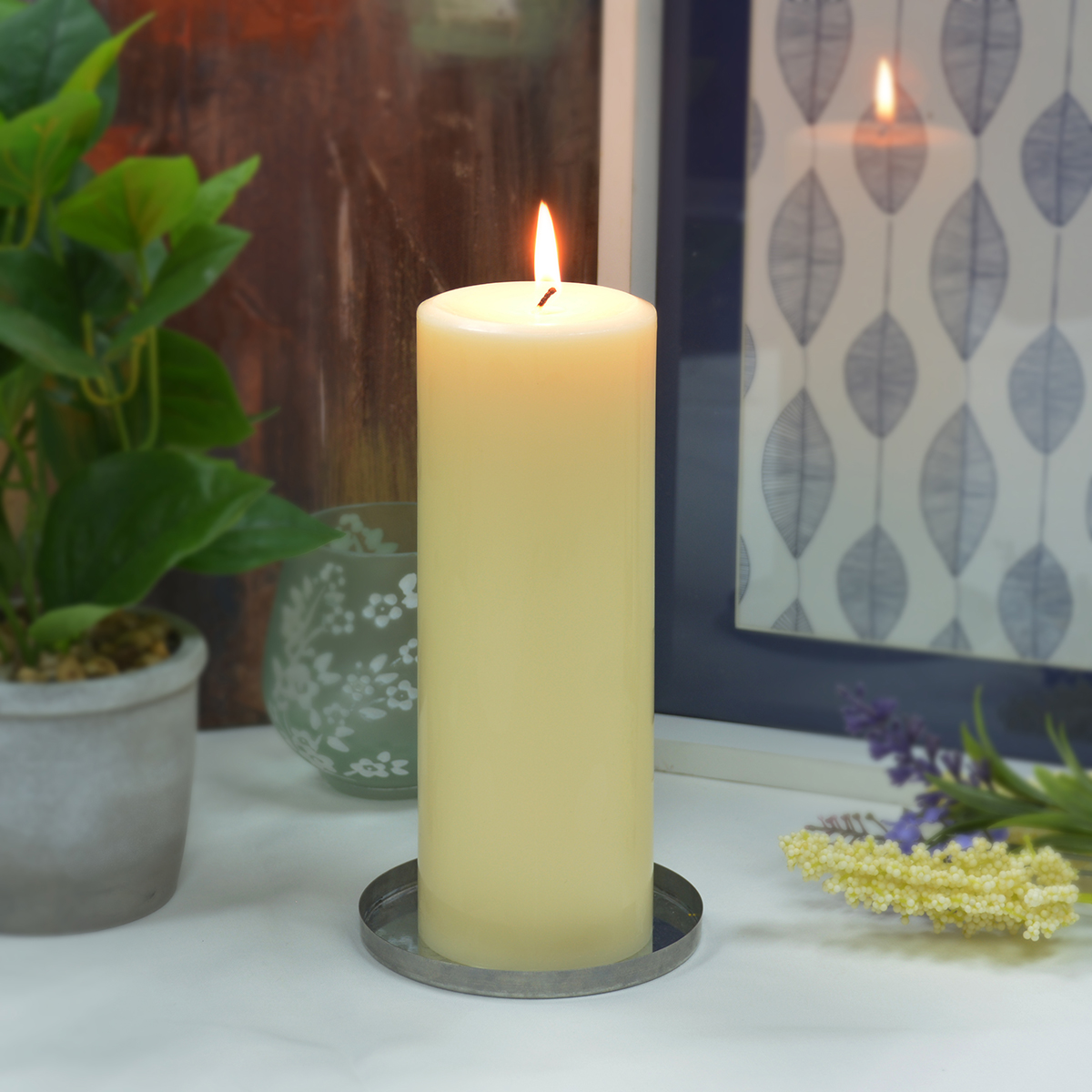 3 x 8 in. Pillar Candle, Ivory