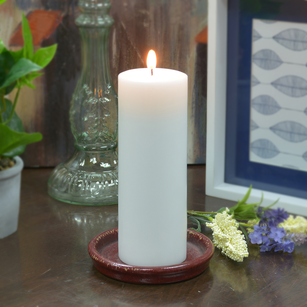 CPZ-175-4 3 x 8 in. Pillar Candles, White- Set of 4