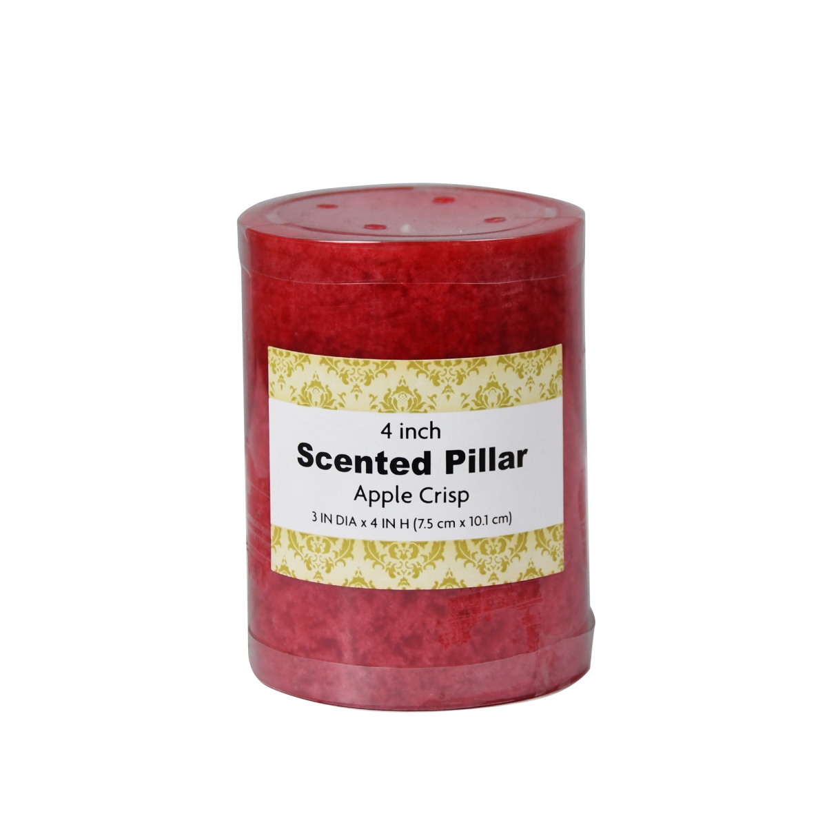 3 x 4 in. Sld Apple Crisp Scented Pillar Candle